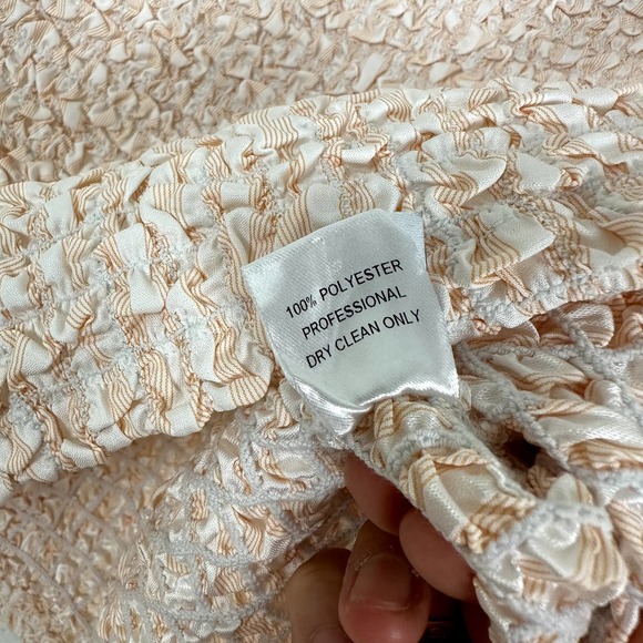 NWT Petersyn Nora Smocked Strapless Bodycon Mini Dress in Melon Size M - Picture 5 of 6